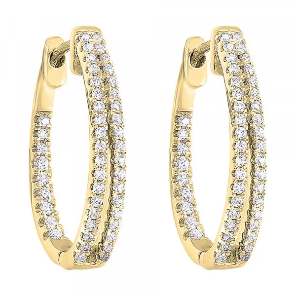 10Kt Yellow Gold Diamond 1/2Ctw Earring