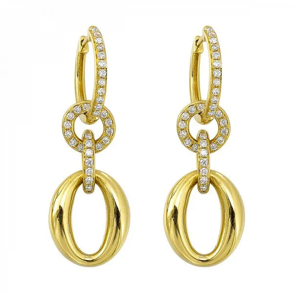 14K Yellow Gold Diamond 3/8Ctw Earrings