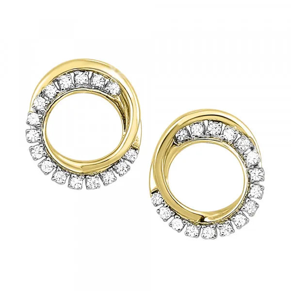 10Kt Yellow Gold Diamond 1/6Ctw Earring