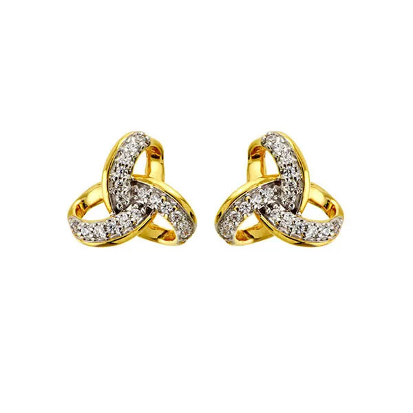10Kt Yellow Gold Diamond 1/10Ctw Earring
