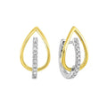 10Kt White Yellow Gold Diamond 1/8Ctw Earring