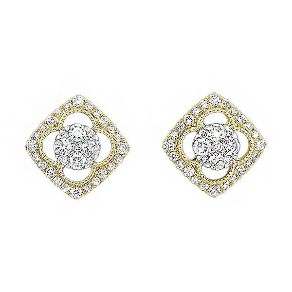 14Kt Yellow Gold Diamond 1/2Ctw Earring