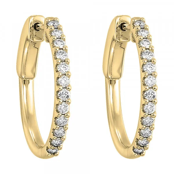 14Kt Yellow Gold Diamond 1/2Ctw Earring