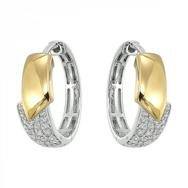 14K White GoldY Diamond 1/3Ctw Earrings
