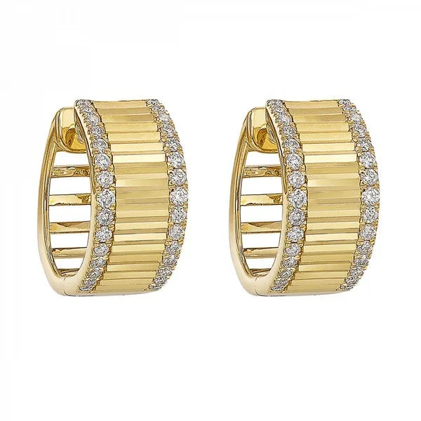 14K Yellow Gold Diamond 1/2Ctw Earrings