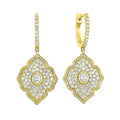 14K Yellow Gold Diamond 1Ctw Earrings
