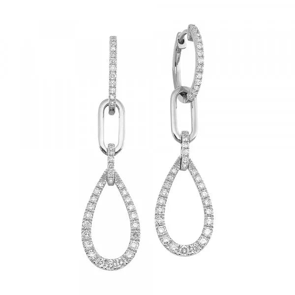 14K Yellow Gold Diamond 3/4Ctw Earrings