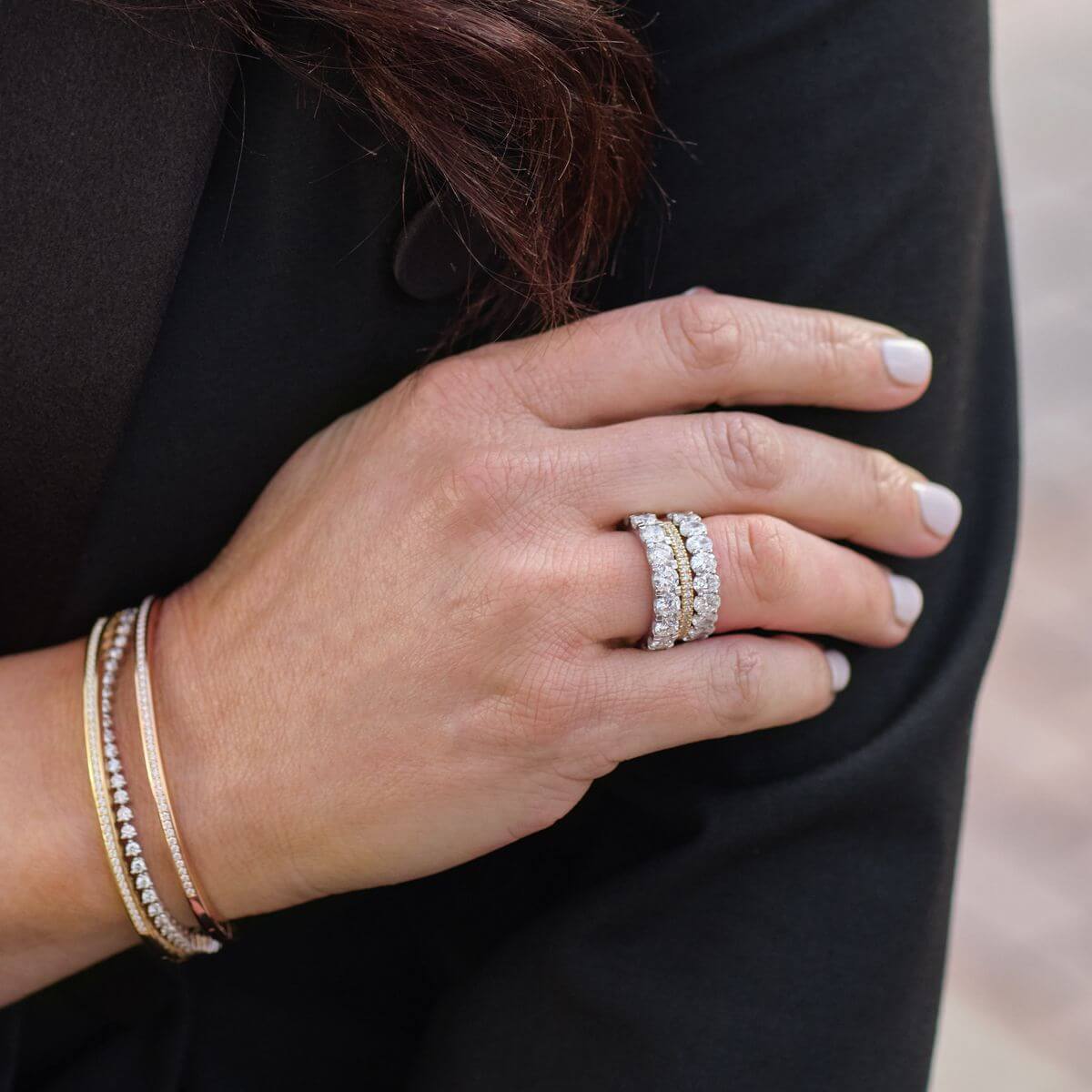 Essence Pave Diamond Wedding Band