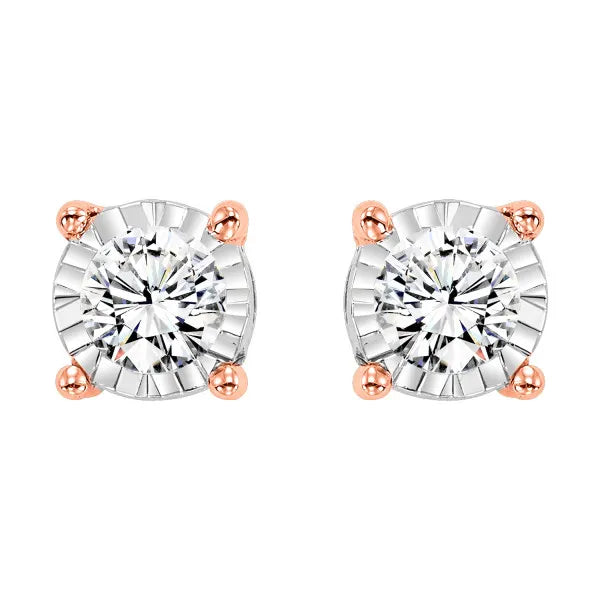 14Kt Yellow Gold Diamond 1/7Ctw Earring