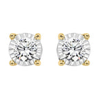 14Kt Yellow Gold Diamond 1/7Ctw Earring