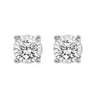 14Kt Yellow Gold Diamond 1/7Ctw Earring