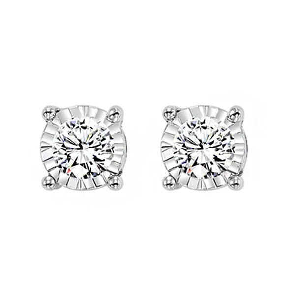 14Kt Yellow Gold Diamond 1/7Ctw Earring