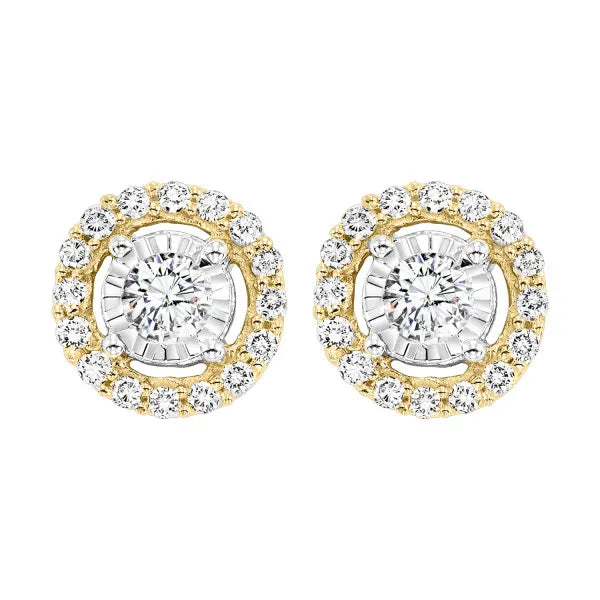 14Kt Yellow Gold Diamond 1/10Ctw Earring