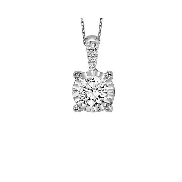 14Kt White Gold Diamond 1/8Ctw Pendant
