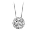 14Kt White Gold Diamond 1/10Ctw Pendant