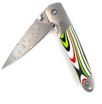 Santa Fe StoneWorks Fordite Damascus 4" Blade Linerlock Knife