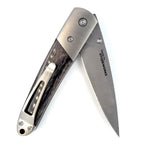 Santa Fe StoneWorks Fordite Damascus 4" Blade Linerlock Knife