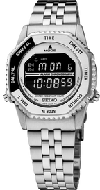 Seiko Essentials Silver Digital Quartz Watch HFL002