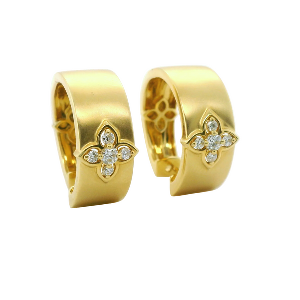 Perfect Love 0.25ct Diamond Flower Huggies