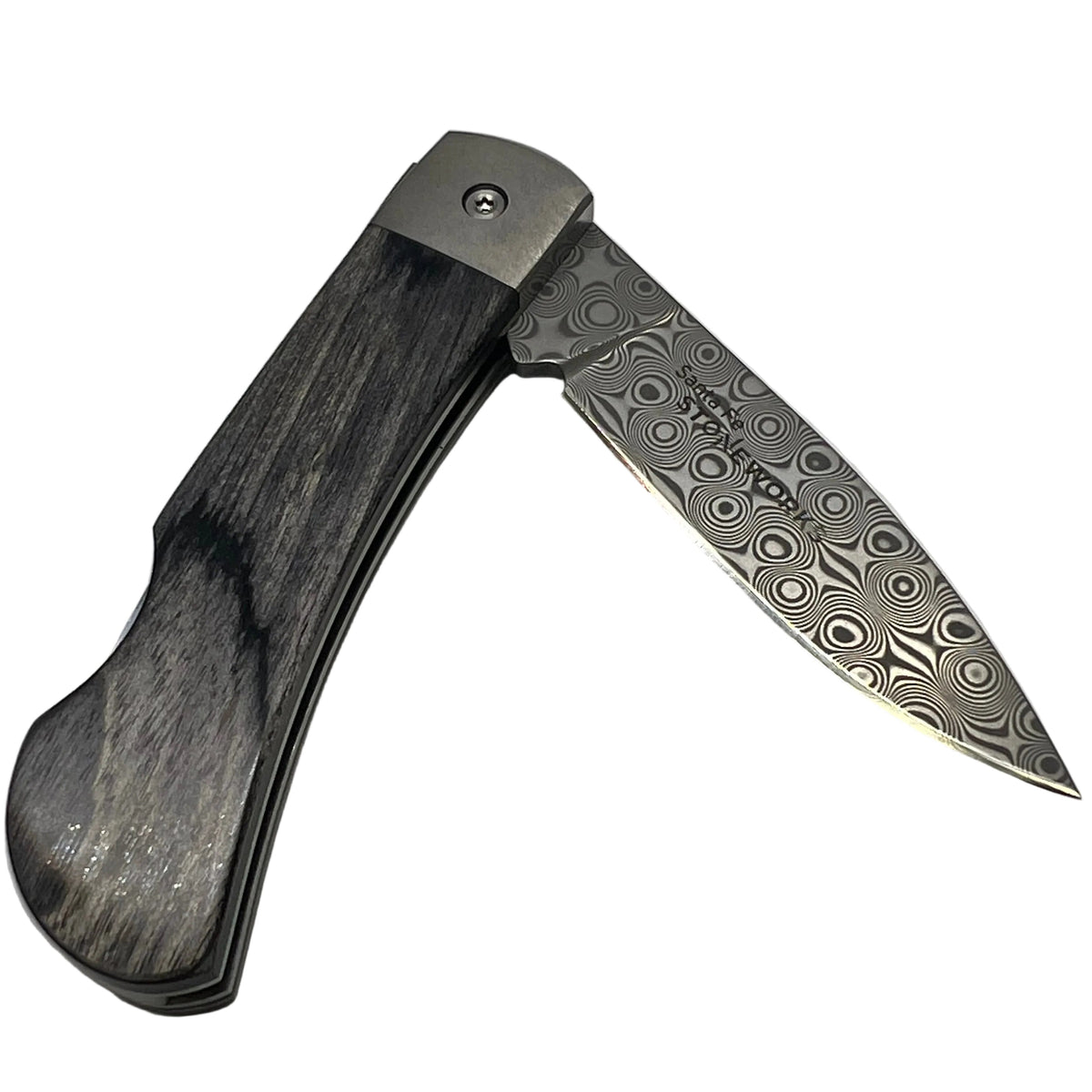 Santa Fe StoneWorks Fordite 3 Inch Damascus Knife