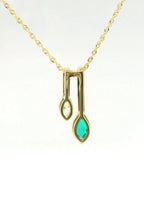 Chatham 0.25ct Lab Emerald & Diamond Pendant
