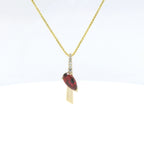 Chatham 0.77ct Lab Ruby & Diamond Pendant