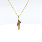Chatham 0.77ct Lab Ruby & Diamond Pendant