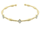 Perfect Love 0.33ct Diamond Gold Beaded Cuff