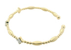Perfect Love 0.33ct Diamond Gold Beaded Cuff