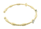 Perfect Love 0.33ct Diamond Gold Beaded Cuff