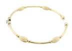 Perfect Love 0.07ct Diamond Gold Beaded Cuff