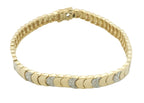 Perfect Love 0.50ct Diamond Gold Half-Moon Link Bracelet