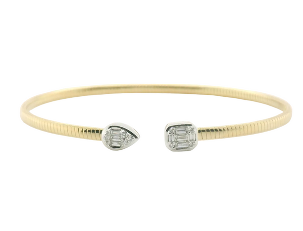 Perfect Love 14K Gold Cacoon Diamond Cuff