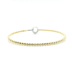 Perfect Love 14K Gold Beaded Diamond Bracelet