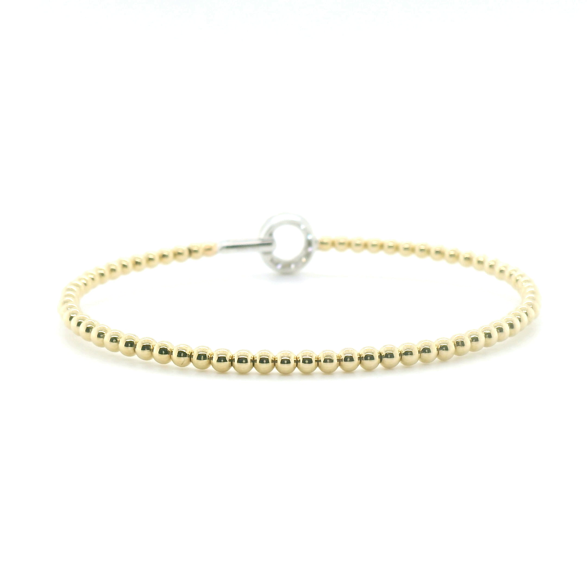 Perfect Love 14K Gold Beaded Diamond Bracelet