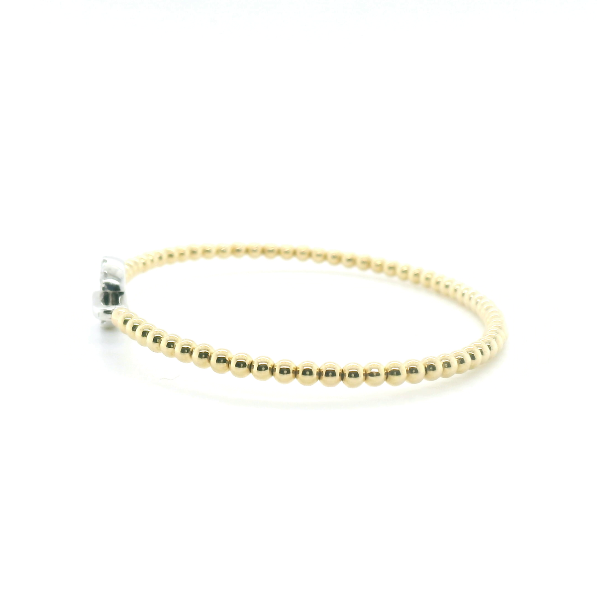 Perfect Love 14K Gold Beaded Diamond Bracelet