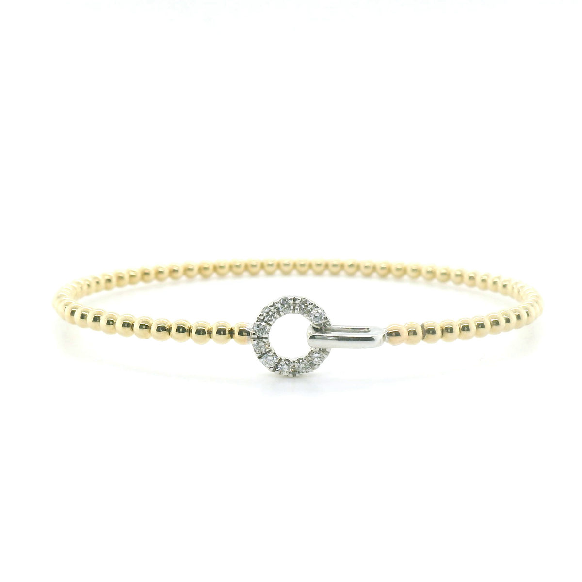 Perfect Love 14K Gold Beaded Diamond Bracelet