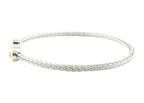 Perfect Love 0.17ct Diamond Two-Tone Silver Braided Cuff