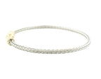 Perfect Love 0.14ct Diamond Silver Braided Bracelet