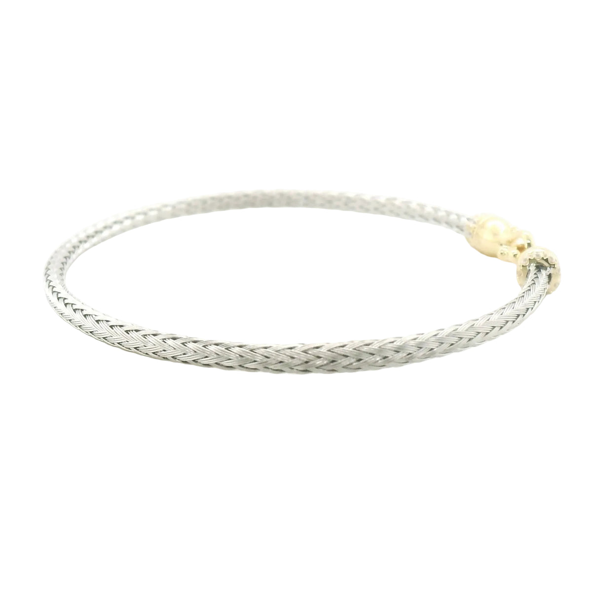 Perfect Love 0.14ct Diamond Silver Braided Bracelet