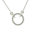 Perfect Love 0.14ct Diamond Circle Silver Necklace