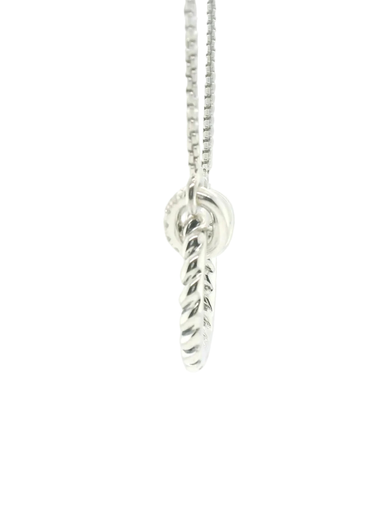 Perfect Love 0.14ct Diamond Circle Silver Necklace