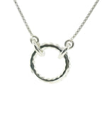Perfect Love 0.14ct Diamond Circle Silver Necklace