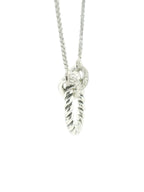 Perfect Love 0.14ct Diamond Circle Silver Necklace