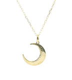 Perfect Love 0.05ctw Diamond Moon Pendant with Chain