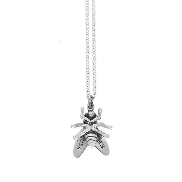 Bee Pendant on Rolo Chain