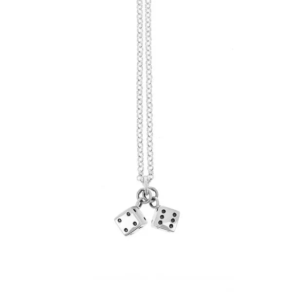 Dice Pendant on Rolo Chain