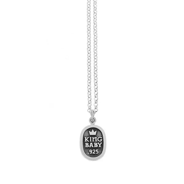 Evil Eye Pendant With Scoll Work on Rolo Chain