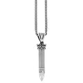 Silver Bullet Pendant With Screw on Crown