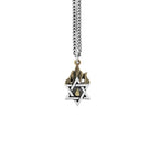 Star of David Pendant With Gold Alloy Flames